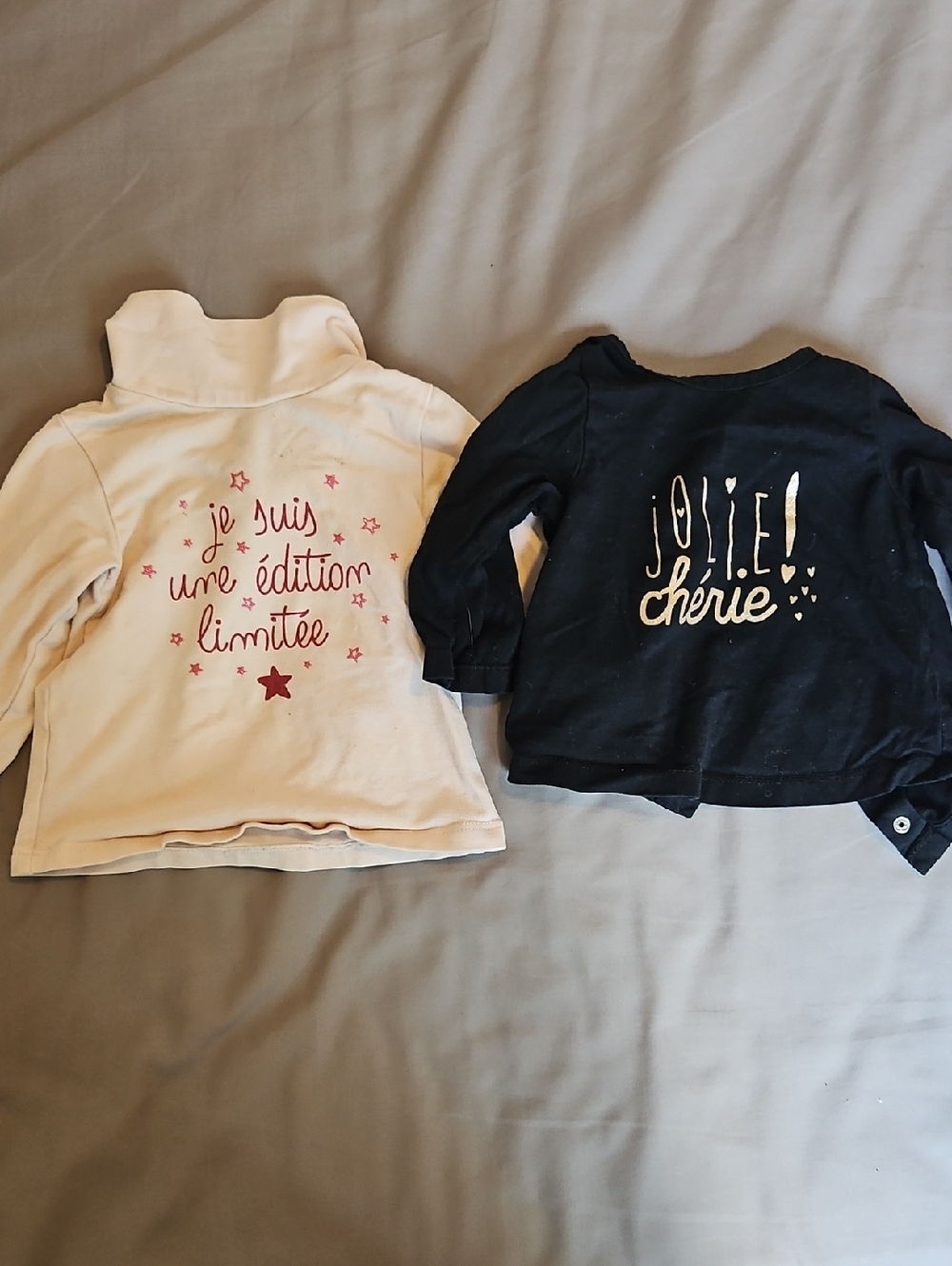 Bundle Of Two Long-Sleeve Baby Girls' Tops 3M
